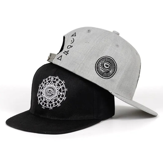 Unisex Eyes Letter Embroidery Hip-hop Hats Baseball Caps Snapback Caps