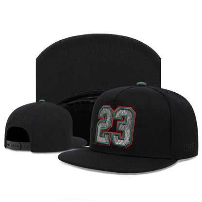 New 23 Embroidery Suede Hip Hop Cap Men And Women Adult