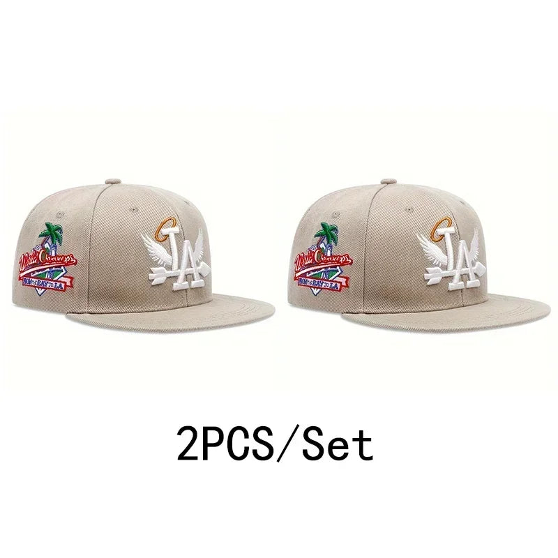 Snapback Caps Los Angeles LA Embroidery Angel Wings Hip Hop Caps