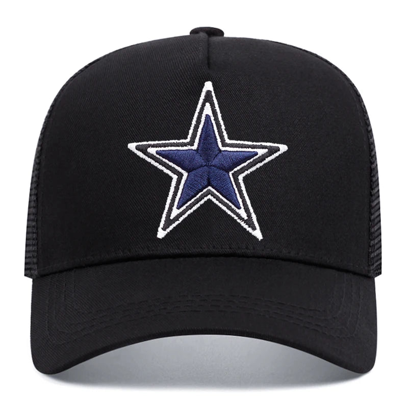 Simple Symbol Five-Pointed Star Embroidery Baseball Cap
