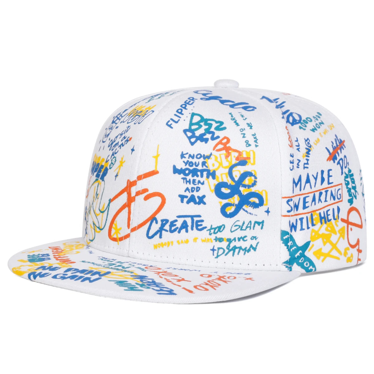 Unisex 88 Letter Graffiti Print Hip-hop Hats Fashion Spring Autumn