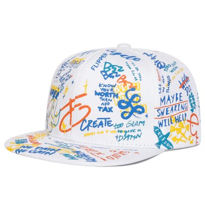 Unisex 88 Letter Graffiti Print Hip-hop Hats Fashion Spring Autumn