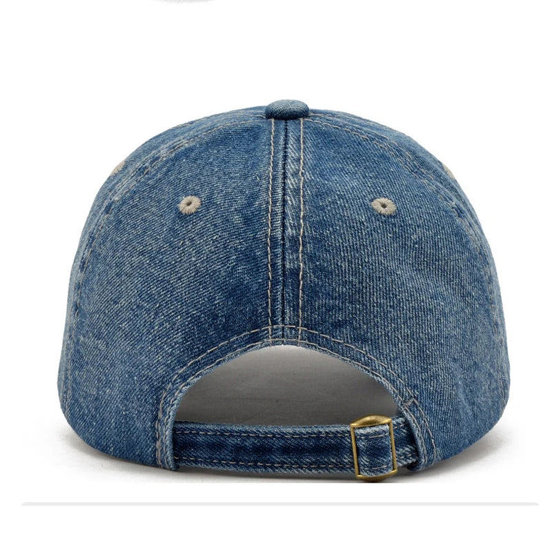 Denim Baseball Cap Men Women Embroidery Letter Jeans