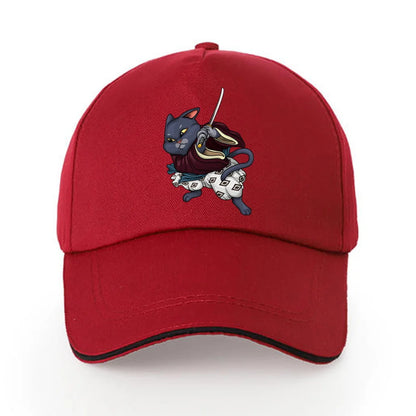 Summer Baseball Cap Solid Cotton Sun Hat Samurai Print