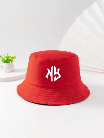 NY Letter Patterned Bucket Hats