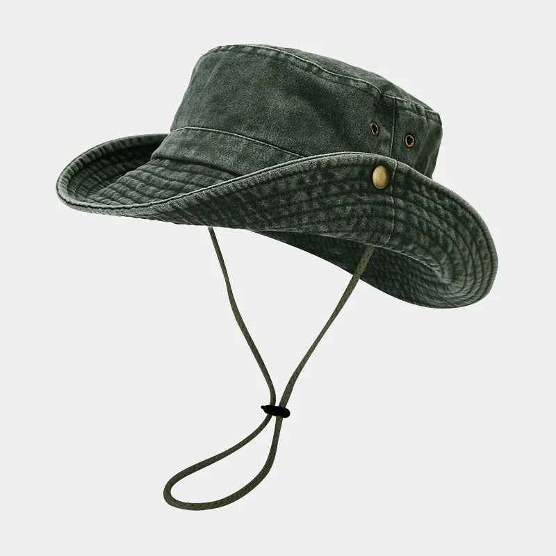 Bucket Hat for Men Pure Cotton Panama Fisherman
