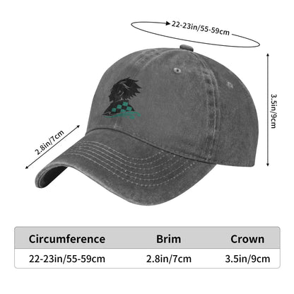 Demon Slayer Multicolor Hat Peaked Women's Cap Tanjiro Baseball Hat