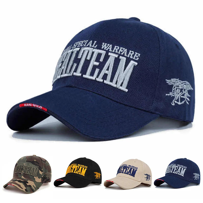 Unisex SEALTEAM Letter Embroidery Baseball Caps Spring Autumn Outdoor