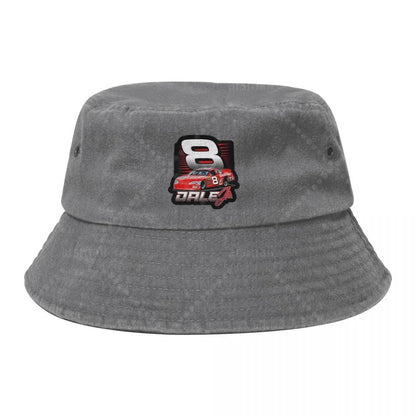 Dale Jr. Big 8 Retro Sticker Unisex Cotton Bucket Hats