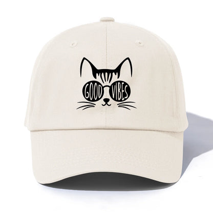 GOOD VIBES Print  Baseball Cap For Adults