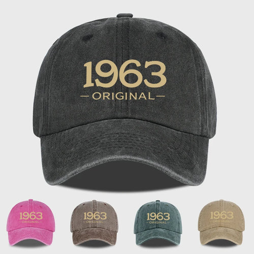 Retro 1963 Original Printed Washed Baseball Cap