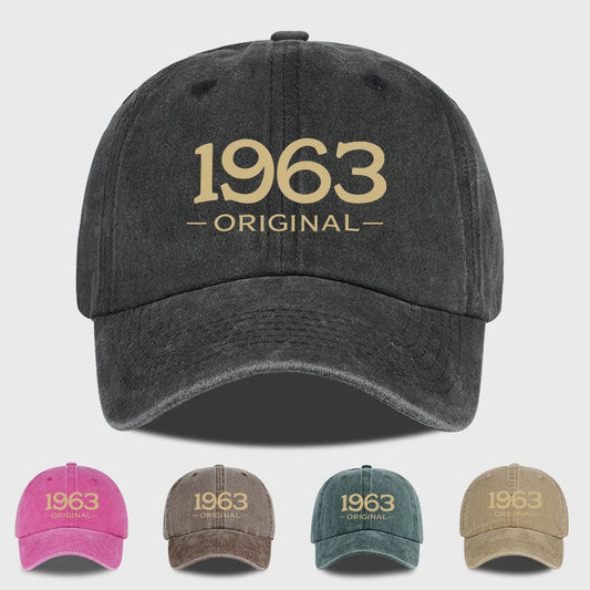 Retro 1963 Original Printed Washed Baseball Cap