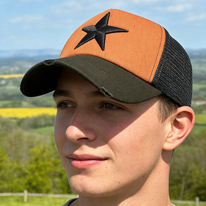 Streetwear 3D Star Embroidery Mesh Baseball Cap