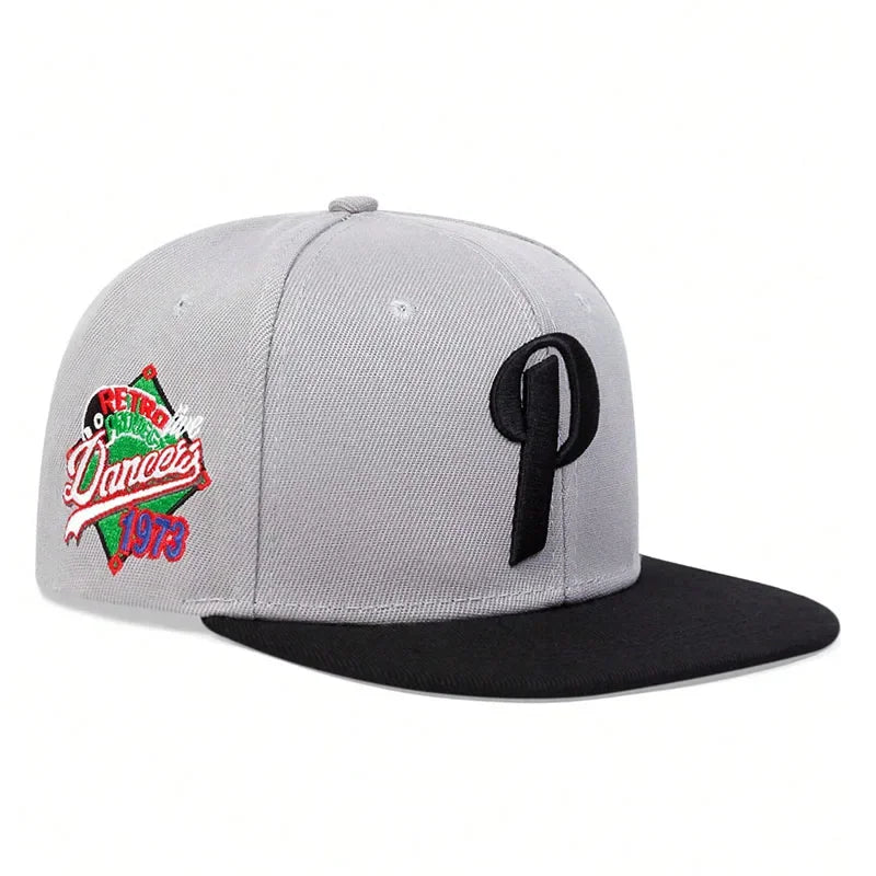 Unisex P Letter Embroidery Hip-hop Hats Baseball Caps Sunscreen Hat Snapback Caps