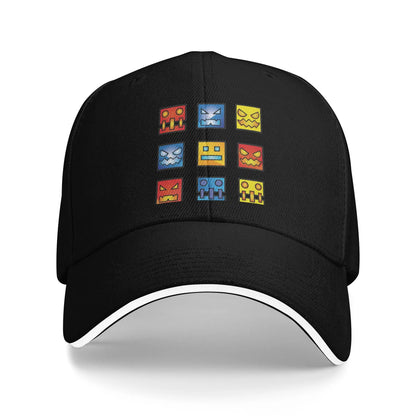 Geometry Gaming Cube Dash Baseball Caps