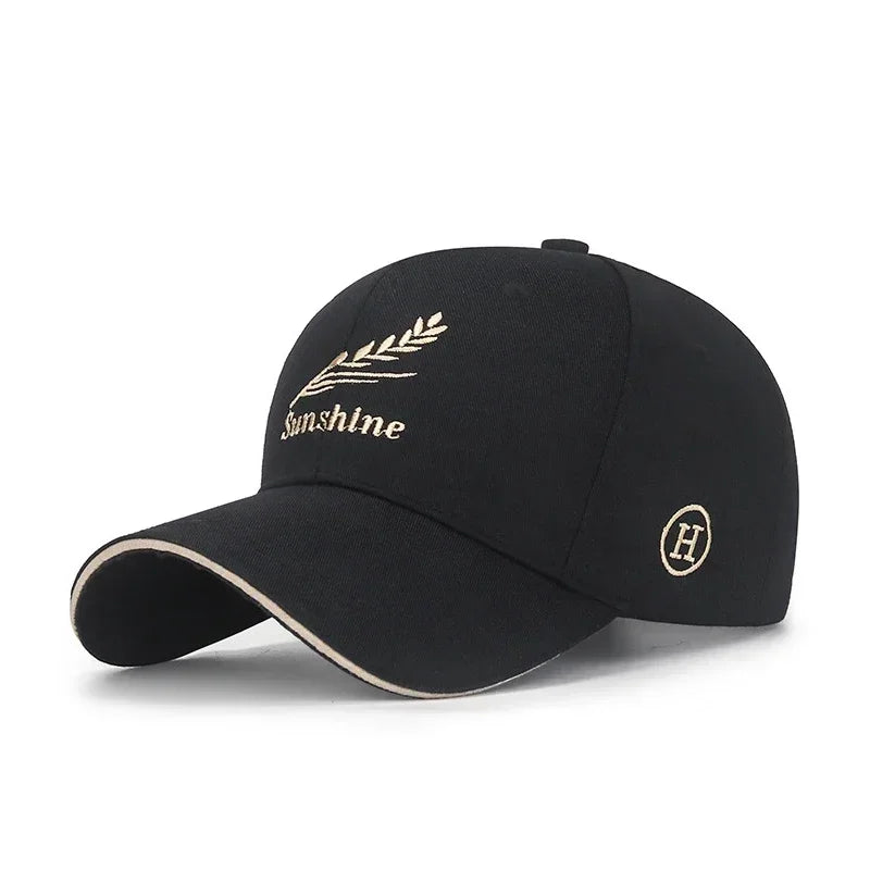 Feather Wheat Ear Embroidery Cotton Baseball Cap