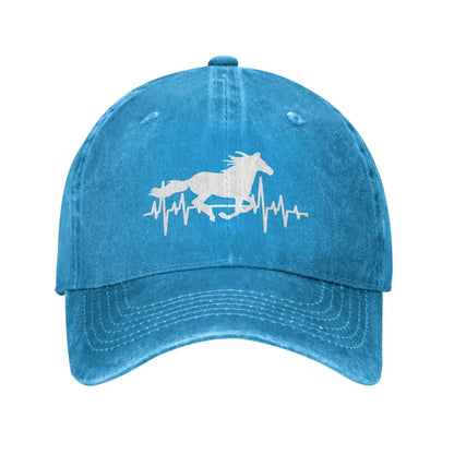Women’s Horse Heartbeat Hat Baseball Cap For Dad And Mom