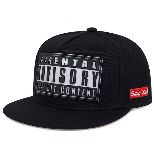Flat Bill Visor Trendy Patch Snapback Hat Hip Hop Color Block For Women Men