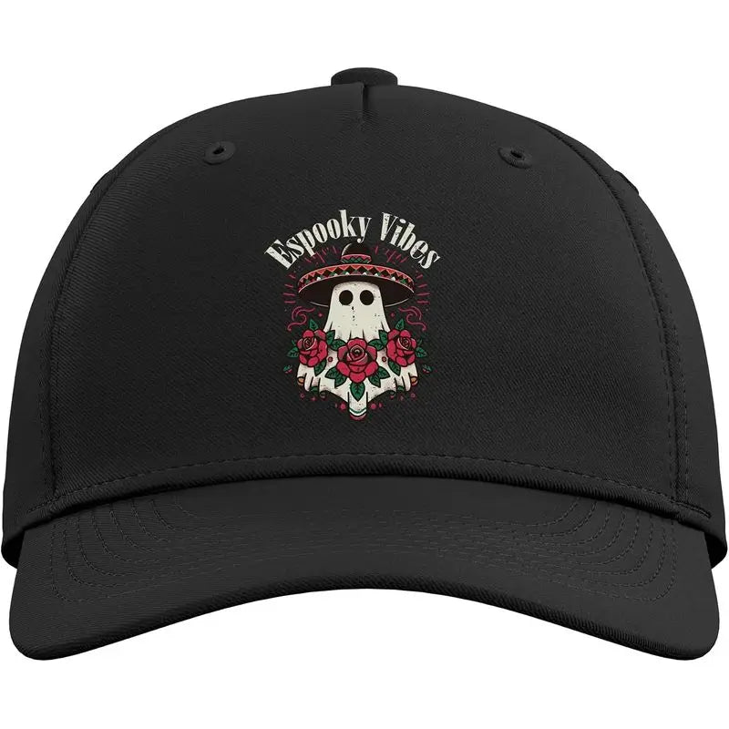 Espooky Vibes Hispanic Mexican Ghost Halloween Baseball Hat