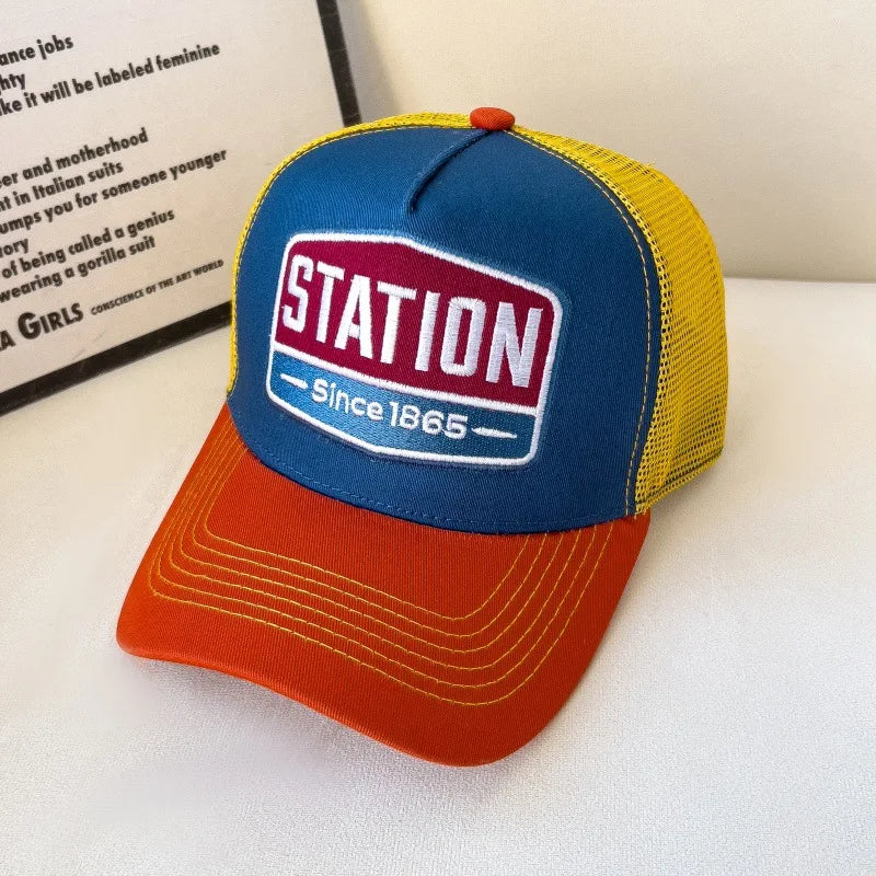 American Retro Baseball Cap Mesh Breathable UPF50+