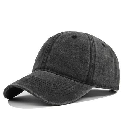 Retro Washed Cotton Baseball Cap Men