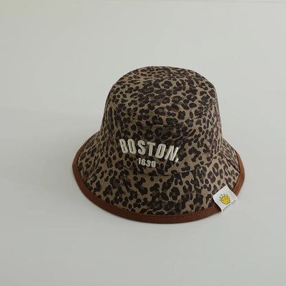 Men's Summer Sunscreen Bucket Hat Women's Panama Hat BOSTON Printed Letter