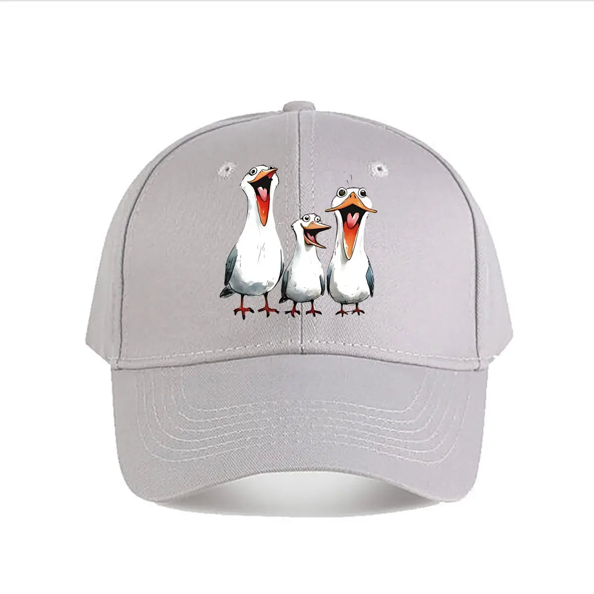 Three - Piece Cute Cartoon Seagull Plush Toy Set Baseball Cap