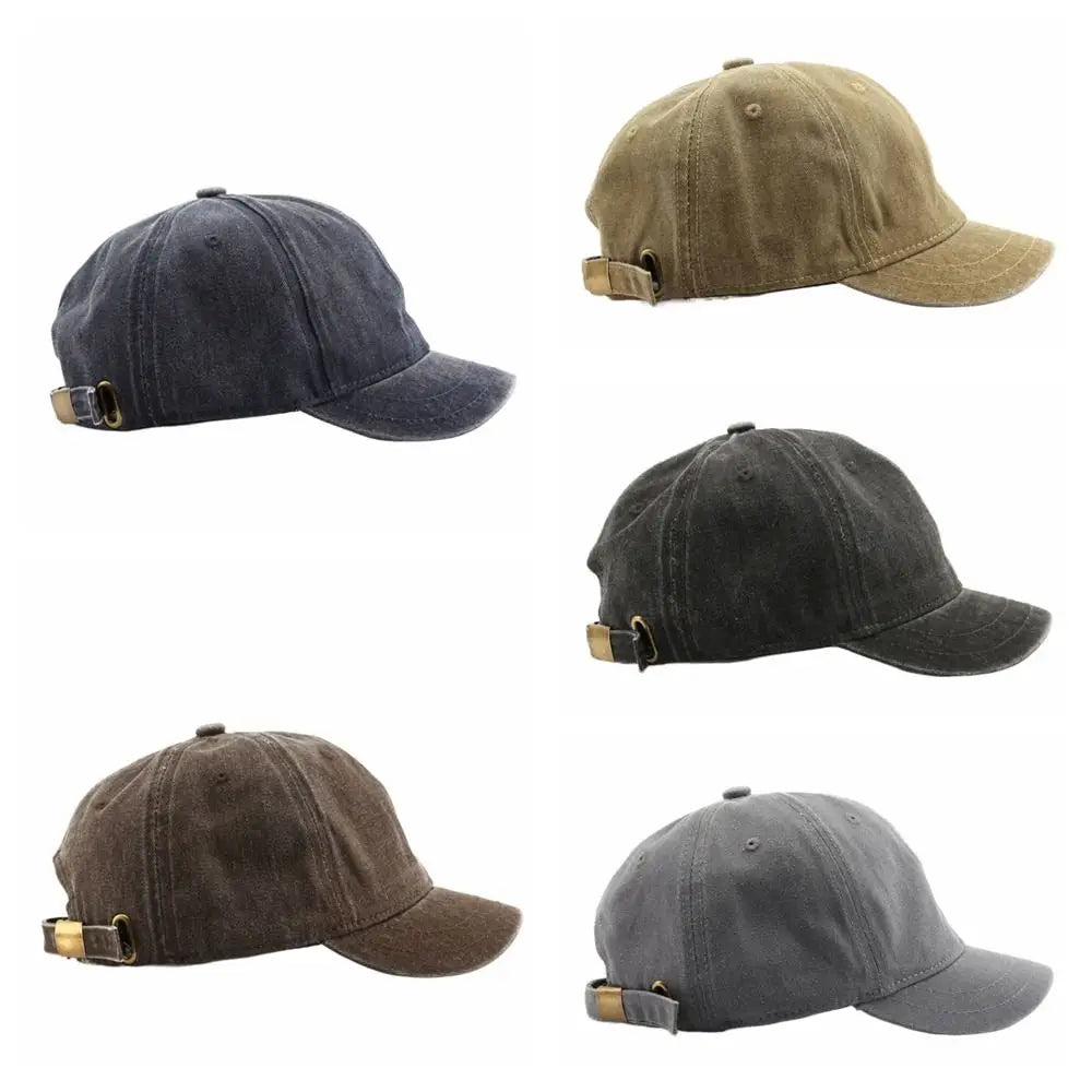 Fashion Solid Color Short Brim Baseball Cap