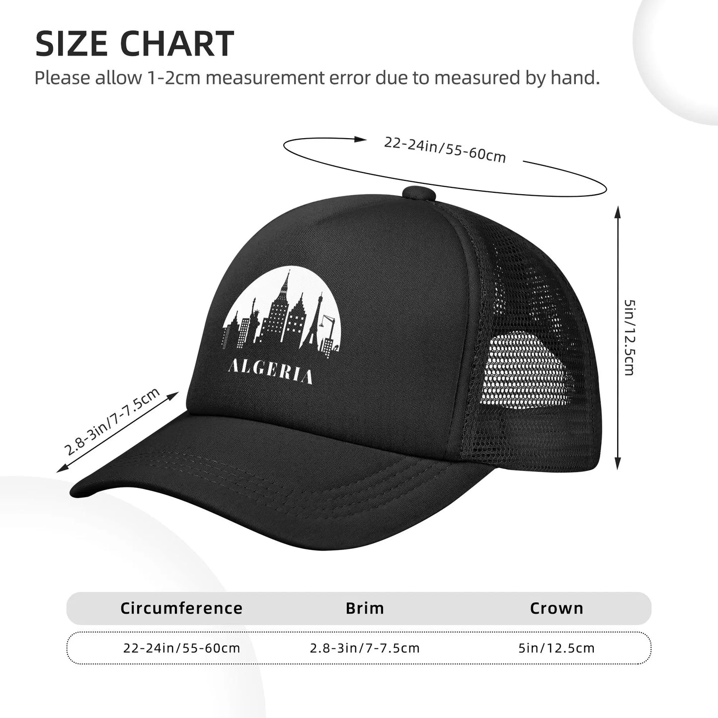 Urban Cityscape Landmark Algeria Algerian Mesh Baseball Cap