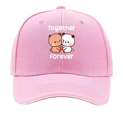 Cute Cartoon Bears Heart Together Forever Sandwich Baseball Cap