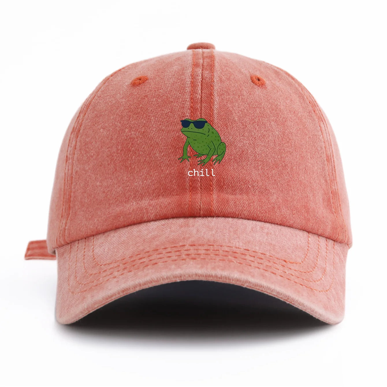 Chill Print Washed Baseball Cap For Adults