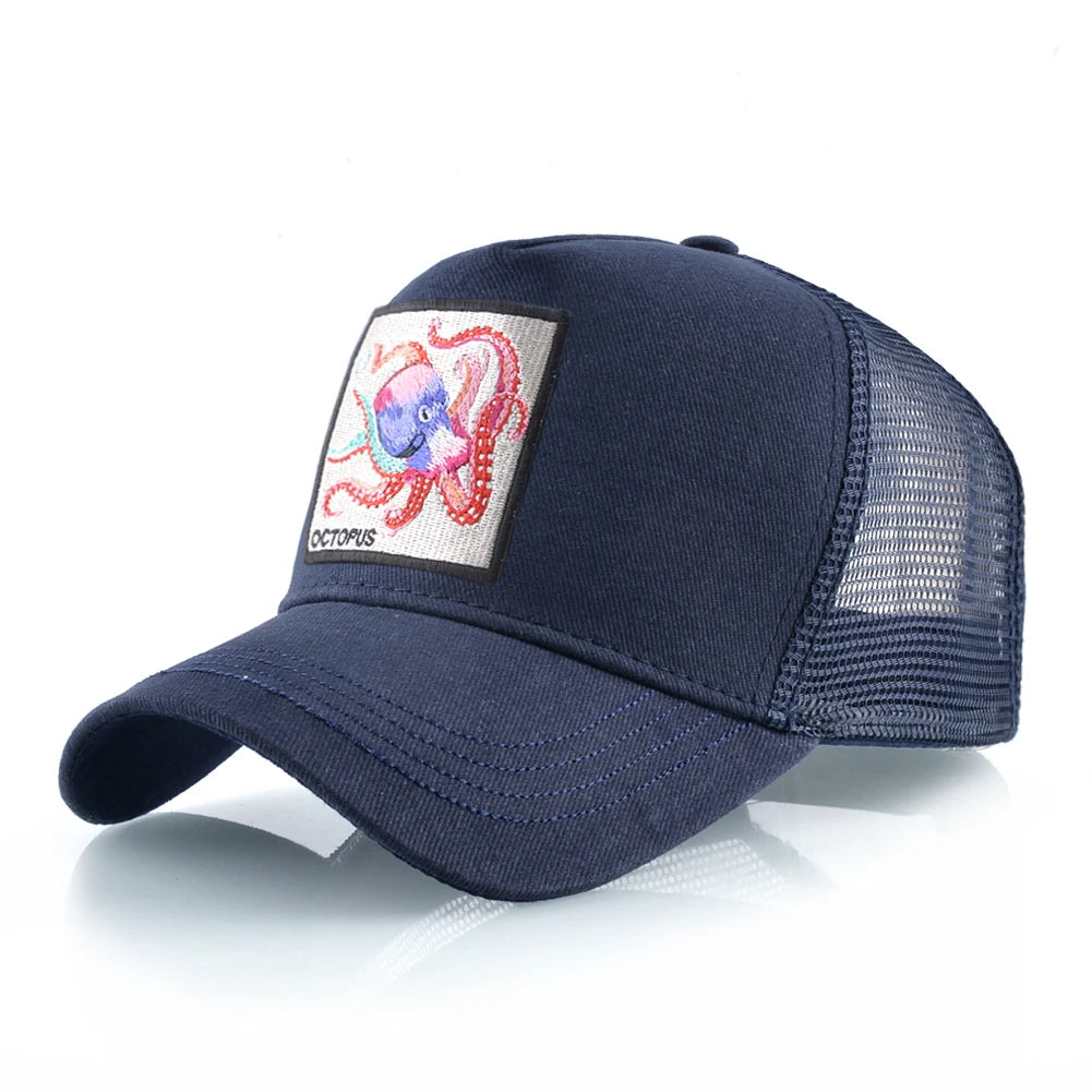 Unisex Baseball Cap With Octopus Patch For Men And Women Four Season