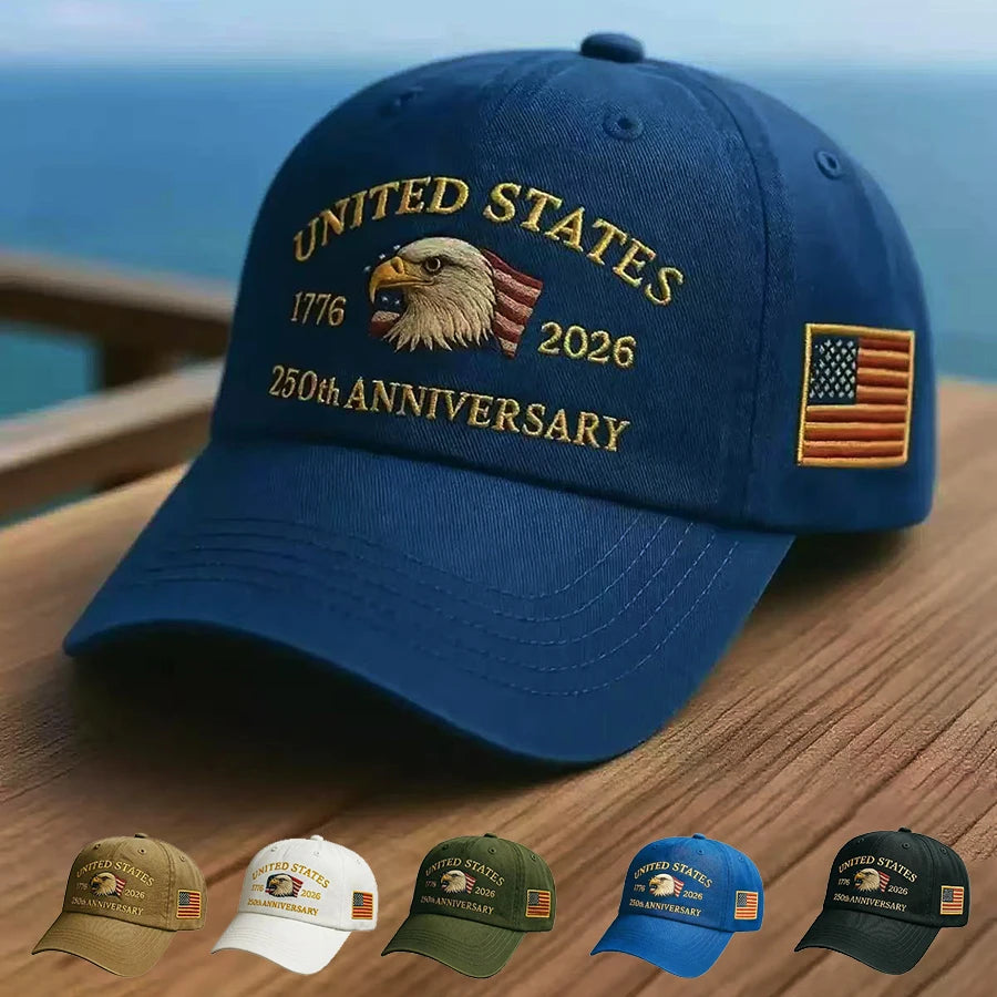250th Anniversary Hat USA Patriotic Baseball Caps For Men Women
