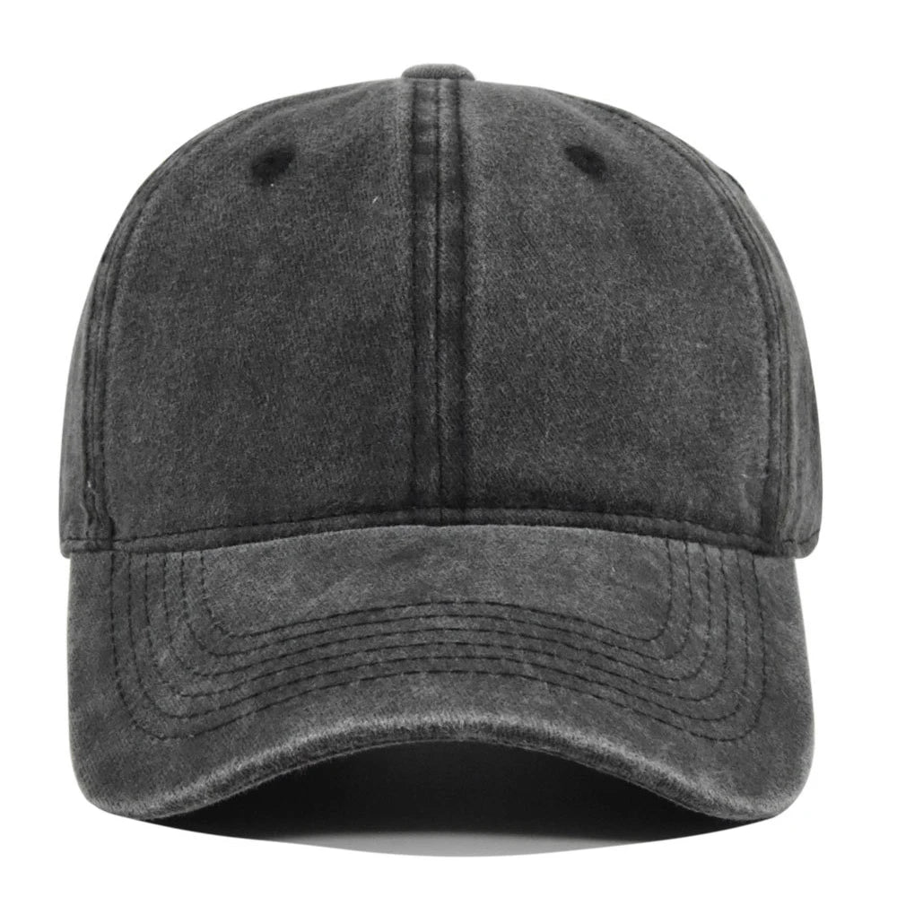 Retro Washed Cotton Baseball Cap Men