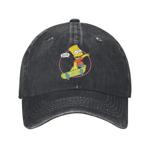 New The S-simpson Bart Eat My Shorts Sun Baseball Cap