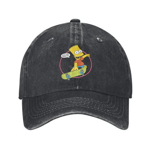 New The S-simpson Bart Eat My Shorts Sun Baseball Cap