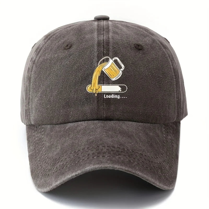 Adjustable Baseball Cap For Women With Fun Beer Print For Daily Leisure
