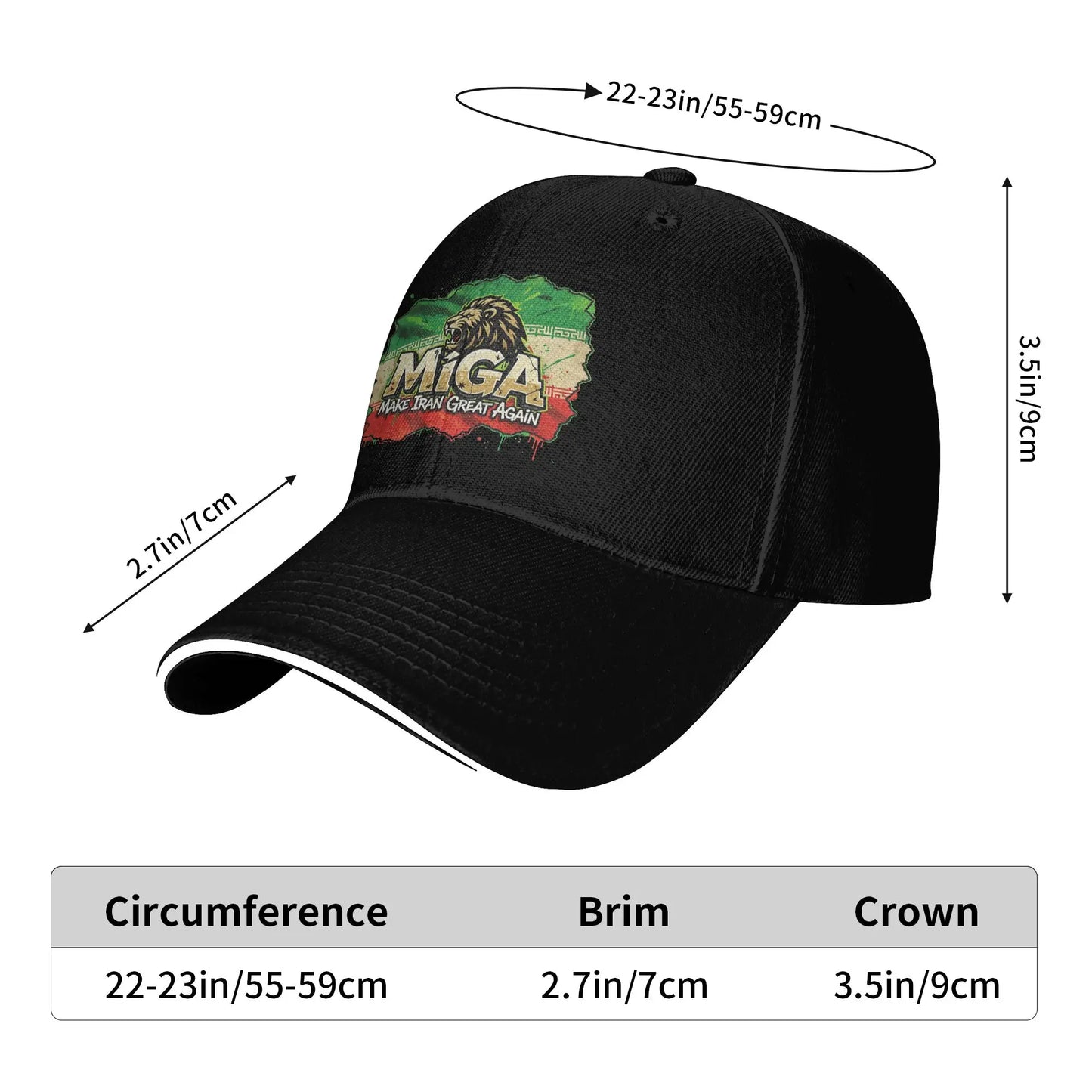 MIGA Make Iran Great Again Casual Baseball Cap