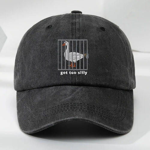 Interesting Goose Iron Cage Print Baseball Cap