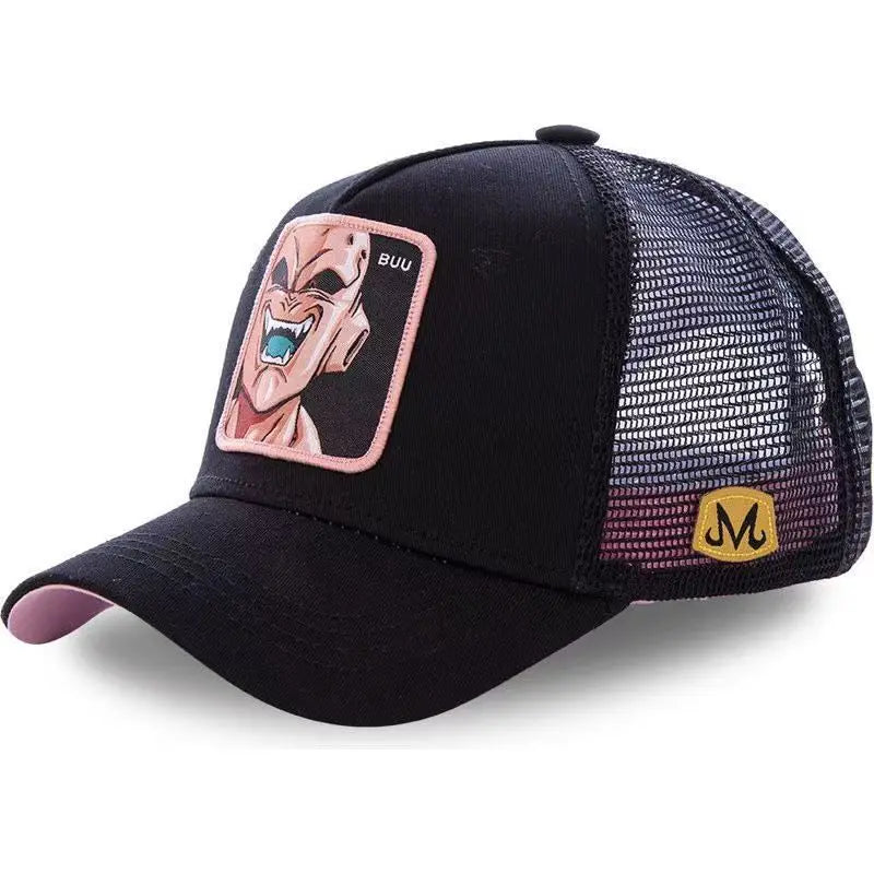 Dragon Ball Anime Embroidered Duck Tongue Mesh Hat Baseball Hat