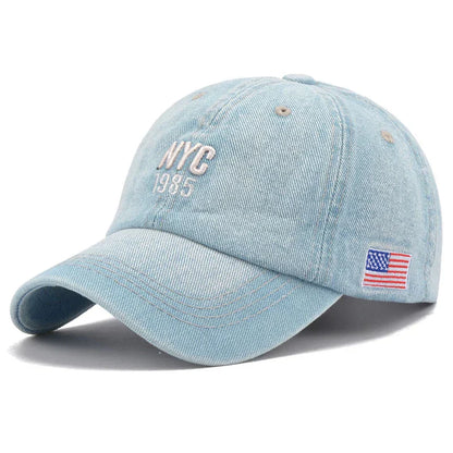 Unisex Light Board Denim Washed Baseball