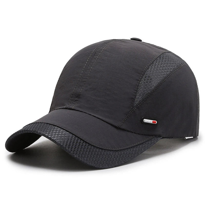New Spring Summer Men Baseball Caps Male Breathable Mesh Black Sport