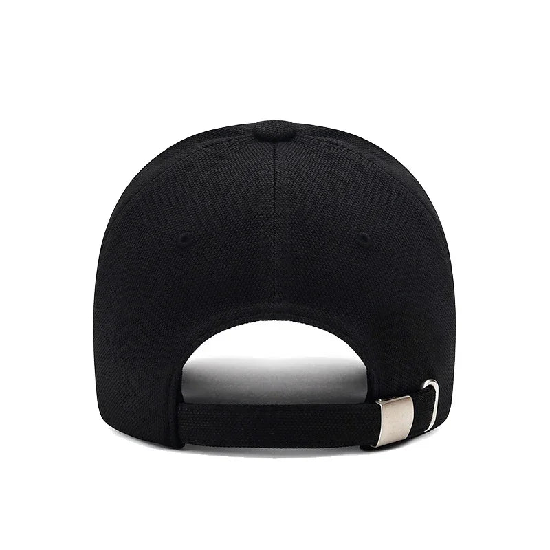 M Letter Gold Thread Embroidery Elastic Pineapple Cloth Material Thick and Durable High Quality Baseball Cap