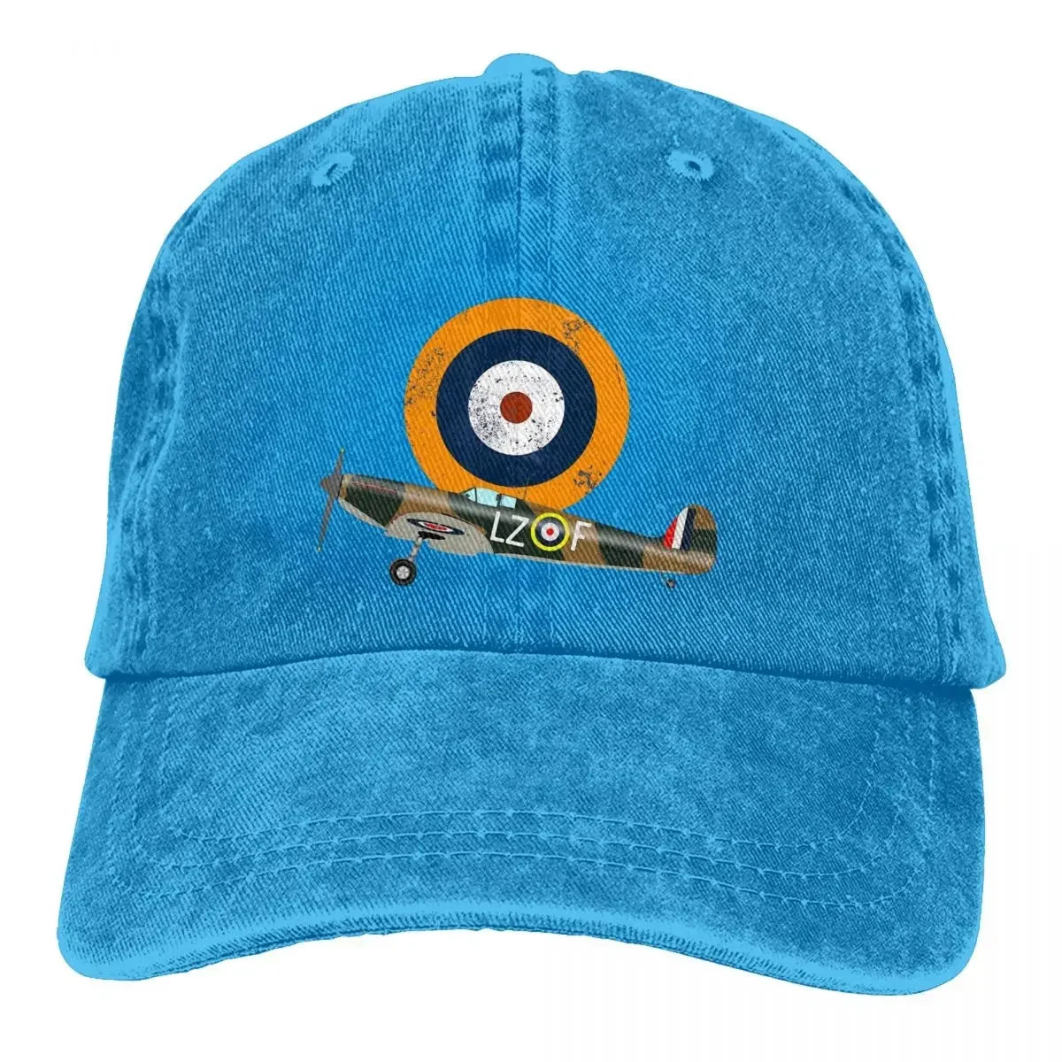 Supermarine Spitfire RAF WW2 Aircraft Plane Flugzeug MKI Delete Baseball Cap Men