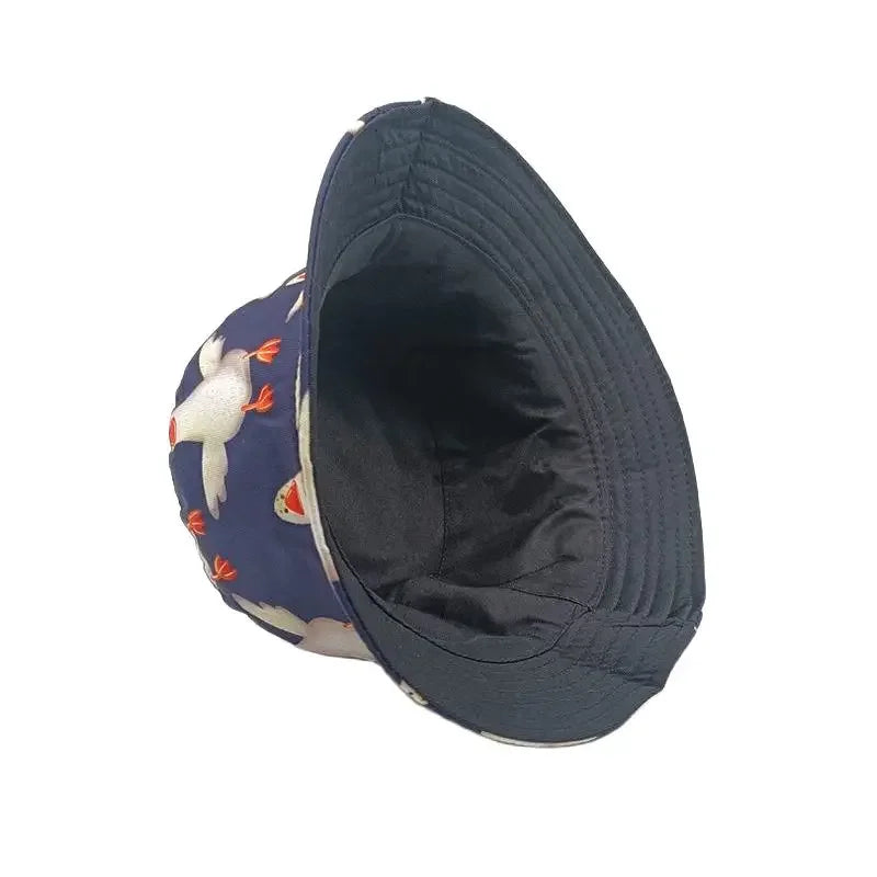 Spring And Autumn Cotton Cartoon Animal Print Bucket Hat