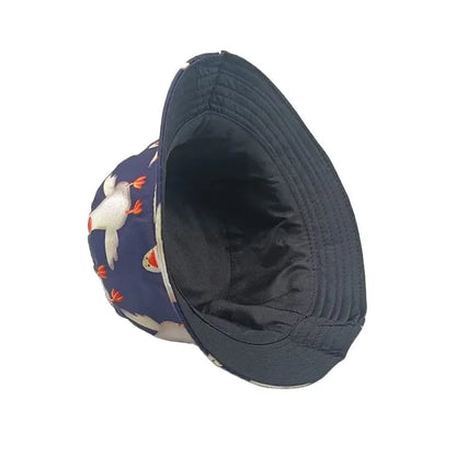 Spring And Autumn Cotton Cartoon Animal Print Bucket Hat