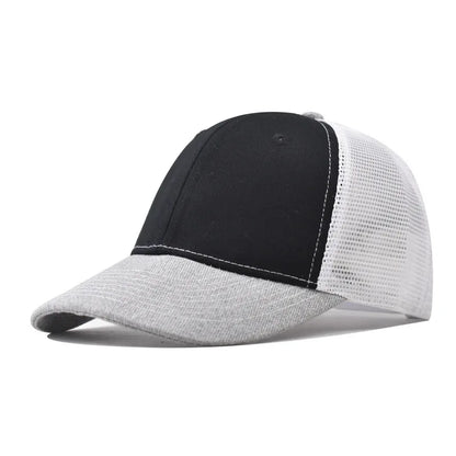 Baseball Cap Adult Net Cap Shallow Curved Eaves Hat Unisex Hip Hop Fitted Cap