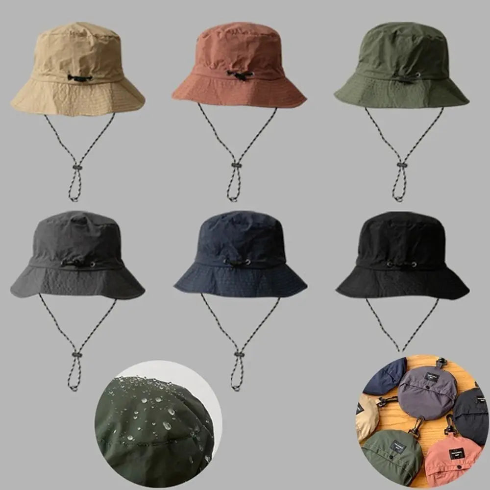 Anti-UV Summer Sun Protection Waterproof Bucket Hat Camping Hiking Cap