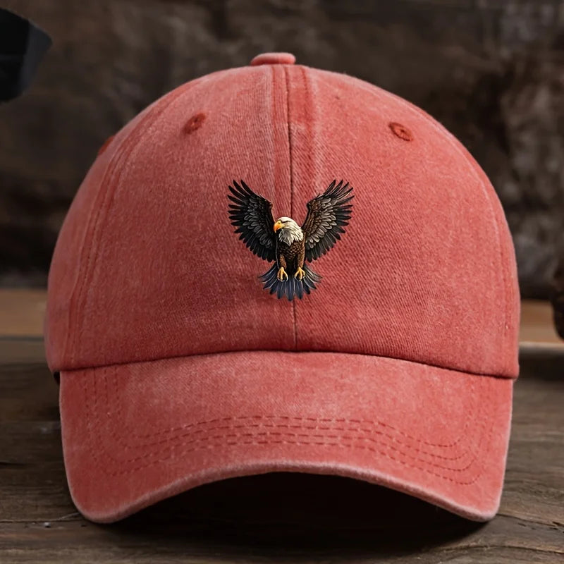 A Winged Eagle Print Baseball Cap For Men's Outdoor Hat