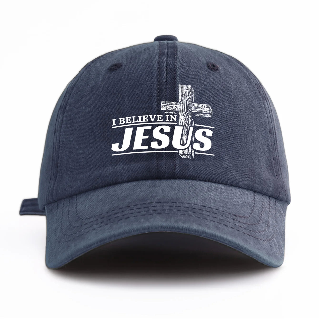 JESUS Print Washed Baseball Cap For Adults